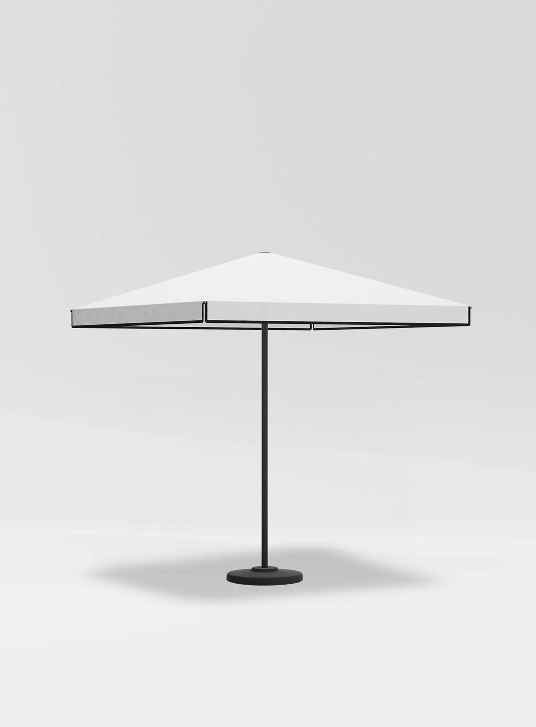 7' Square Umbrella with Valance - Textured Pewter