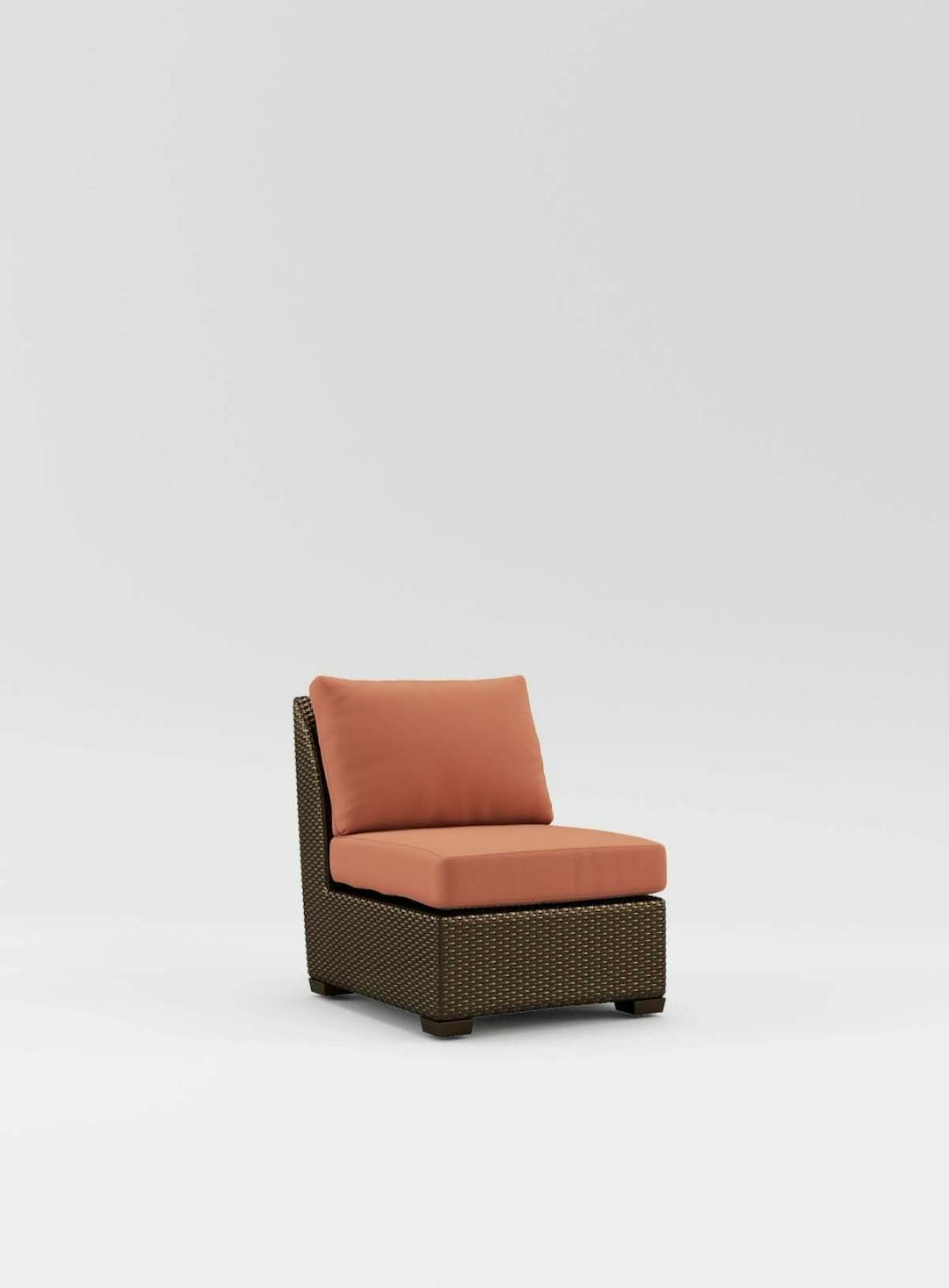 Fusion Central Armless Chair - Pillow Back