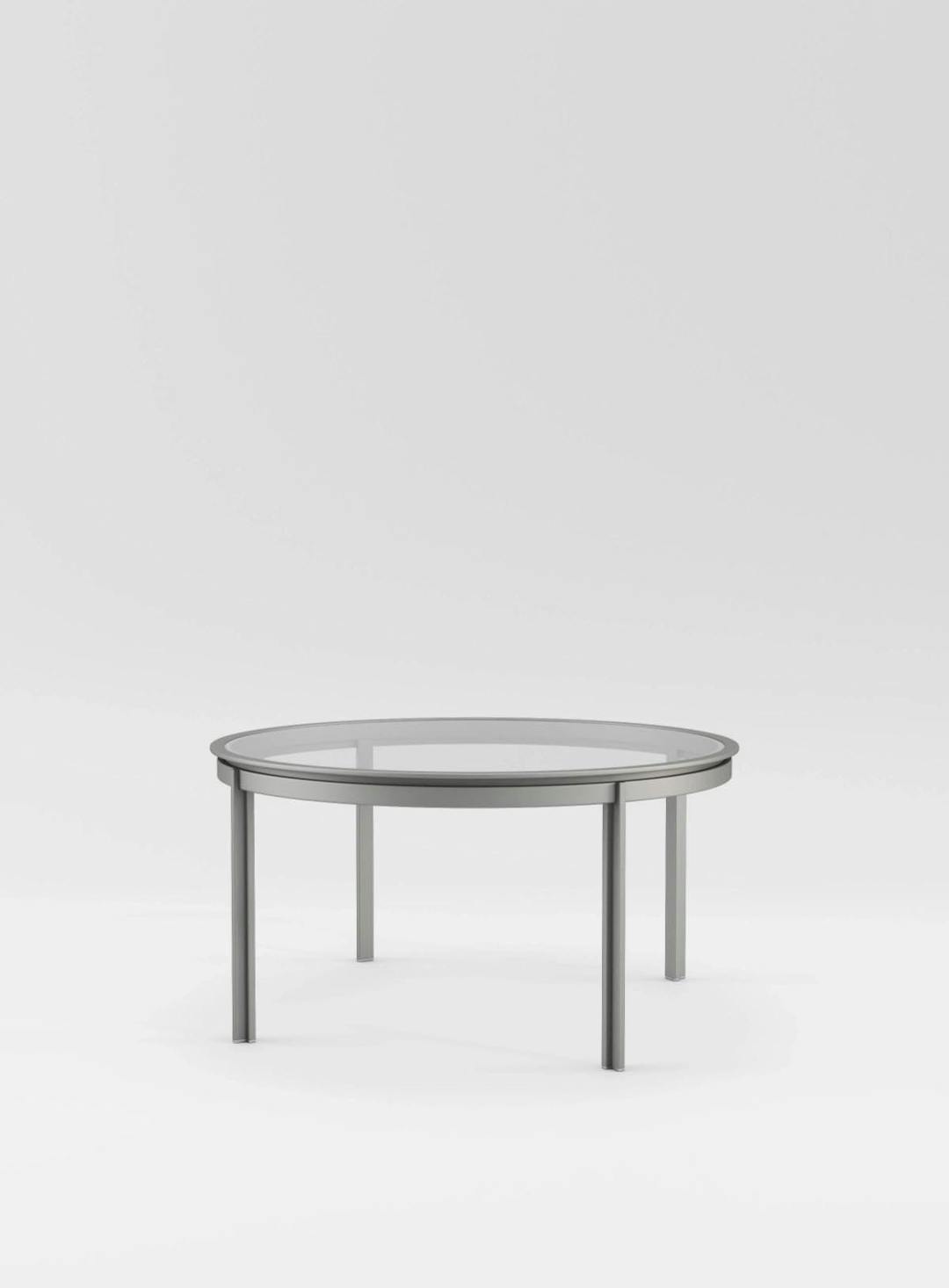 Swim 54" Round Dining Table, Glass Top