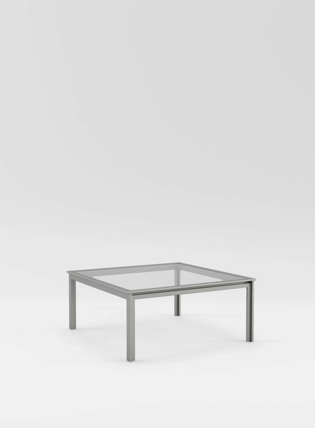 Swim 45" Square Chat Table, Solid Aluminum Top